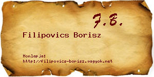 Filipovics Borisz névjegykártya
